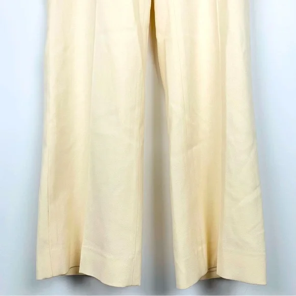 $365 Carlisle New York Creme Beige 100% Wool Luxury Dress Pants Women's Size 6 - Picture 4 of 13